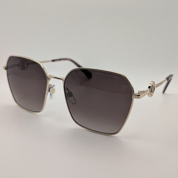 AUTH Marc Jacobs Square Frame Aviator Marc Icon – Tortoise & Gold – New